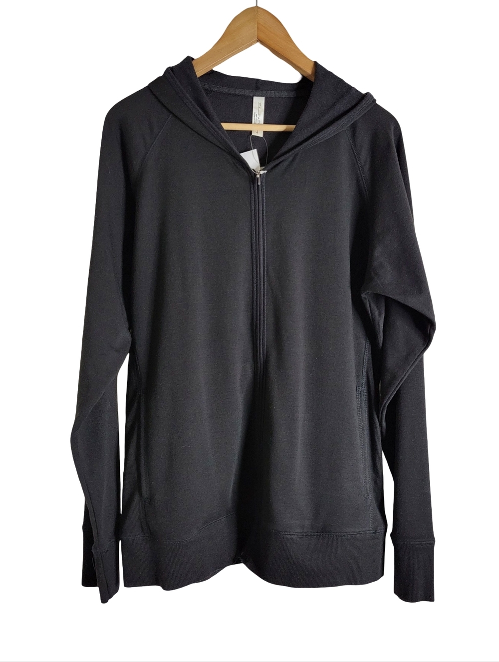 Classic Black Women's Zip-Up Hoodie Sweater
